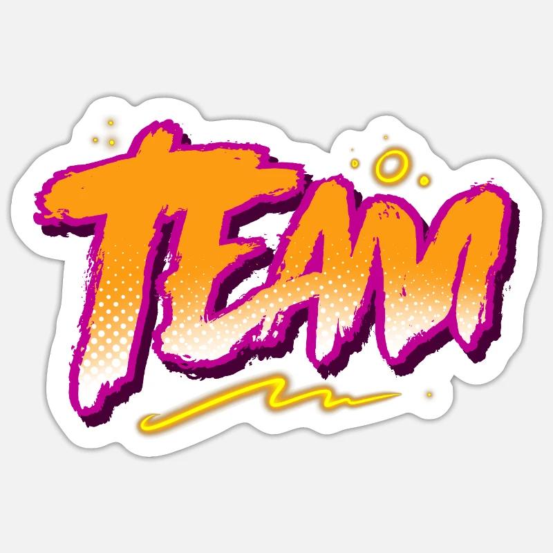 Team - Sticker Größe S (10 x 10 cm) - Mattweiß
