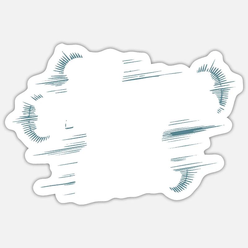 Pas de disgrâce, juste une basse audacieuse Sticker taille S (10 x 10 cm)