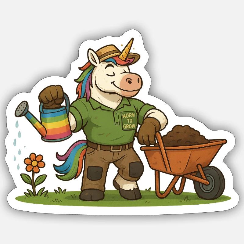 Garden Horn Sticker size S (10 x 10 cm)