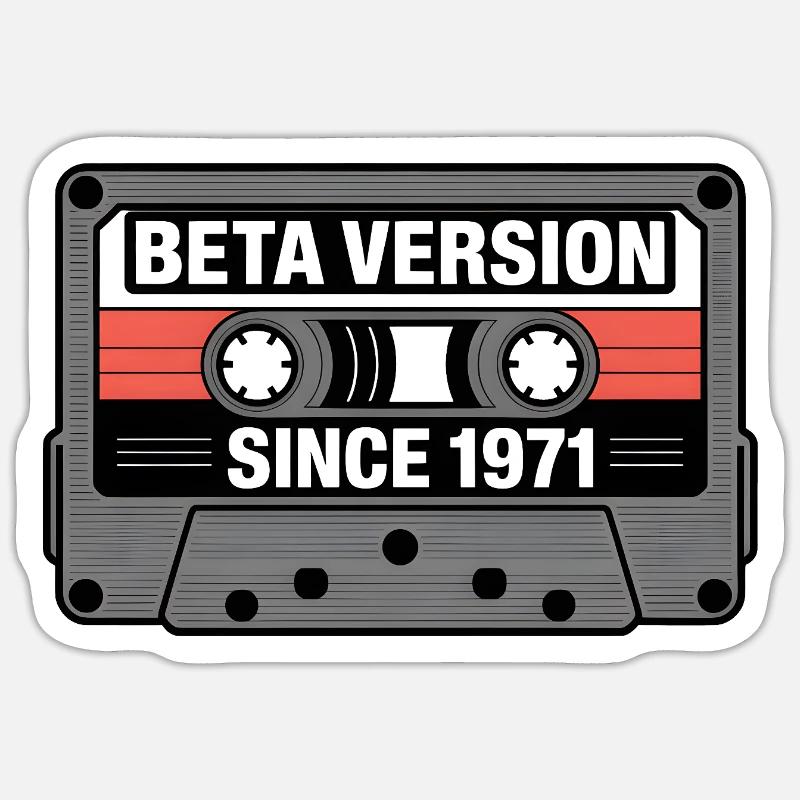 Conception de cassette de cassette rétro Sticker taille S (10 x 10 cm)