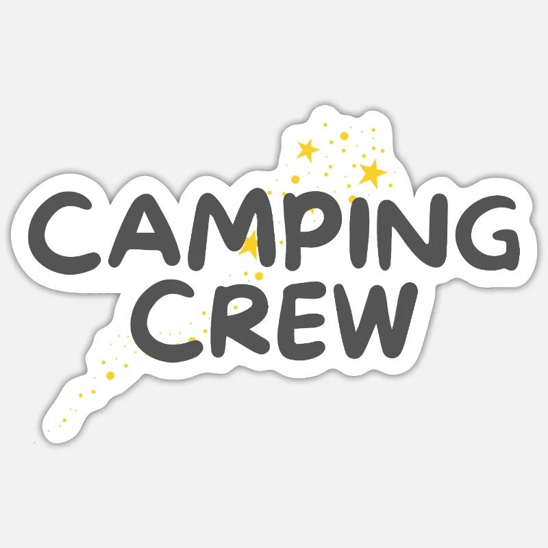 Équipe de camping Sticker taille S (10 x 10 cm)