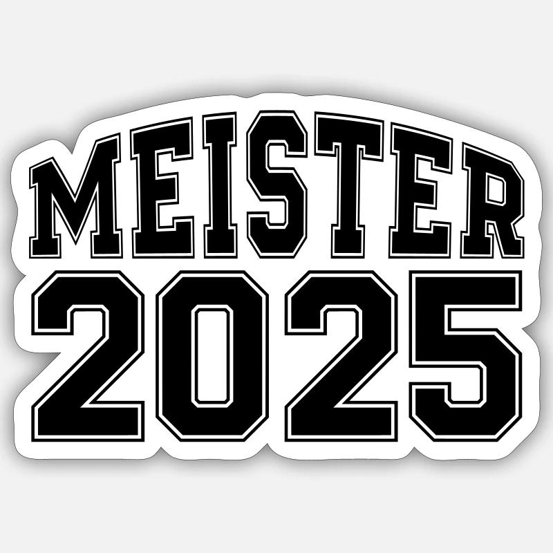 Champion 2025 - Sticker taille S (10 x 10 cm) - blanc mat