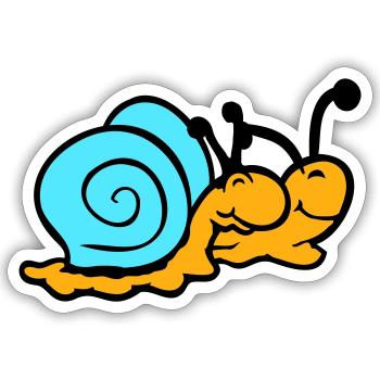 2 Snail Shell Snails Team In Love Friends - Sticker size S (10 x 10 cm) - white matte - Front