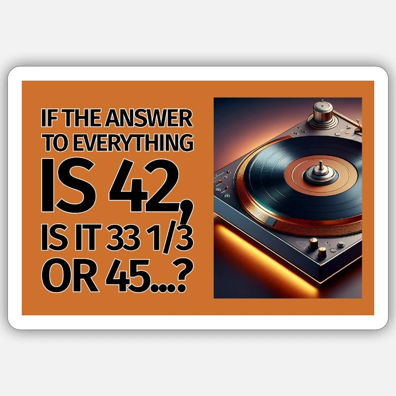 42 is the answer - Sticker Größe S (10 x 10 cm) - Mattweiß