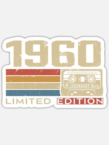 Legenden 1960 Jahrgang 1960 Jubiläum Jahrgang 1960 - Sticker Größe S (10 x 10 cm) - Mattweiß