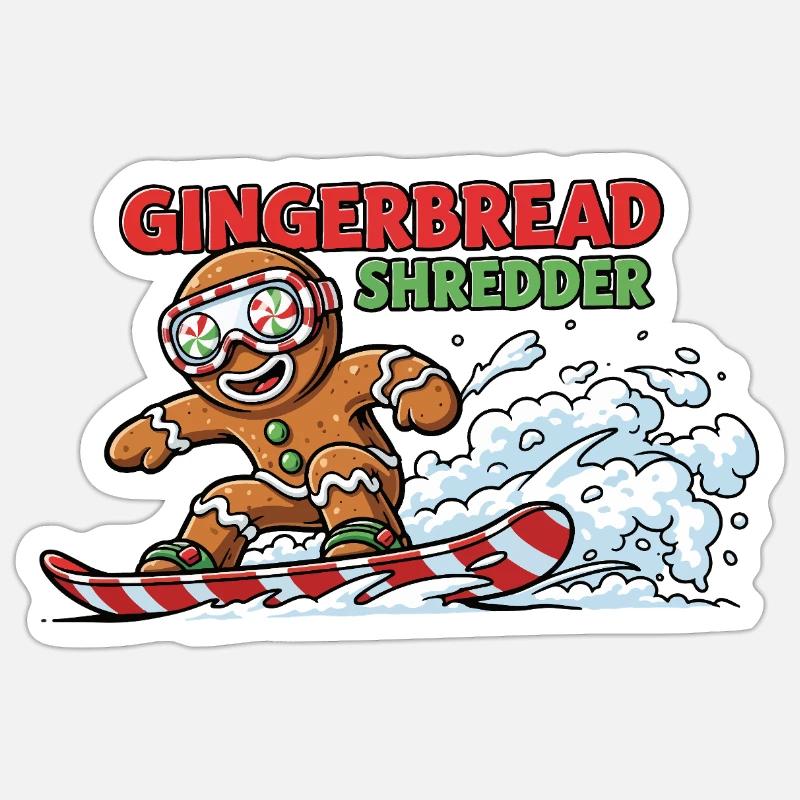 Biscuit de snowboard - Sticker taille S (10 x 10 cm) - blanc mat