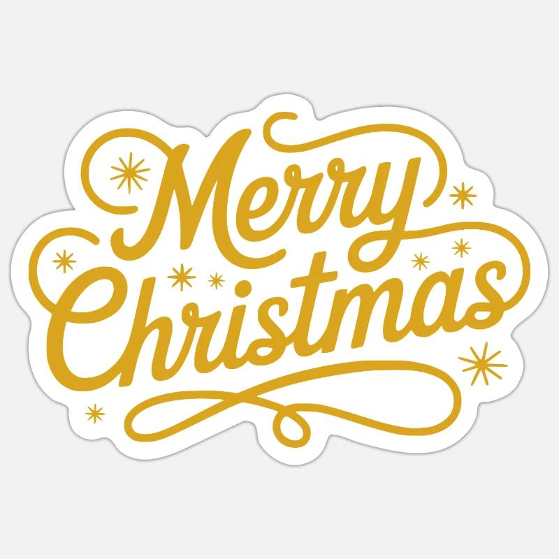 Joyeux Noël - Sticker taille S (10 x 10 cm) - blanc mat