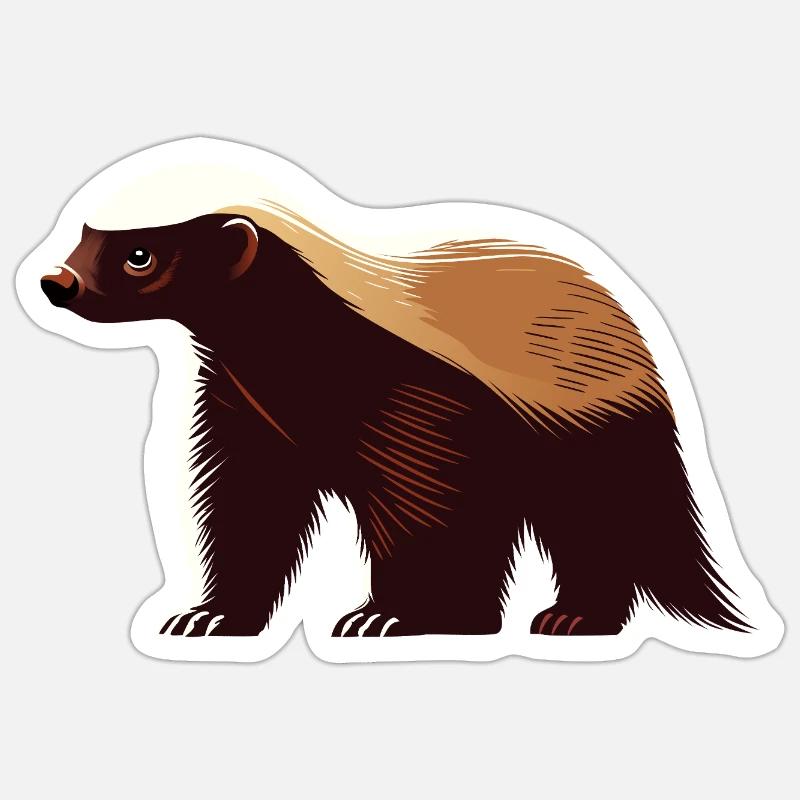 Ratele - Sticker formato S (10 x 10 cm) - bianco opaco
