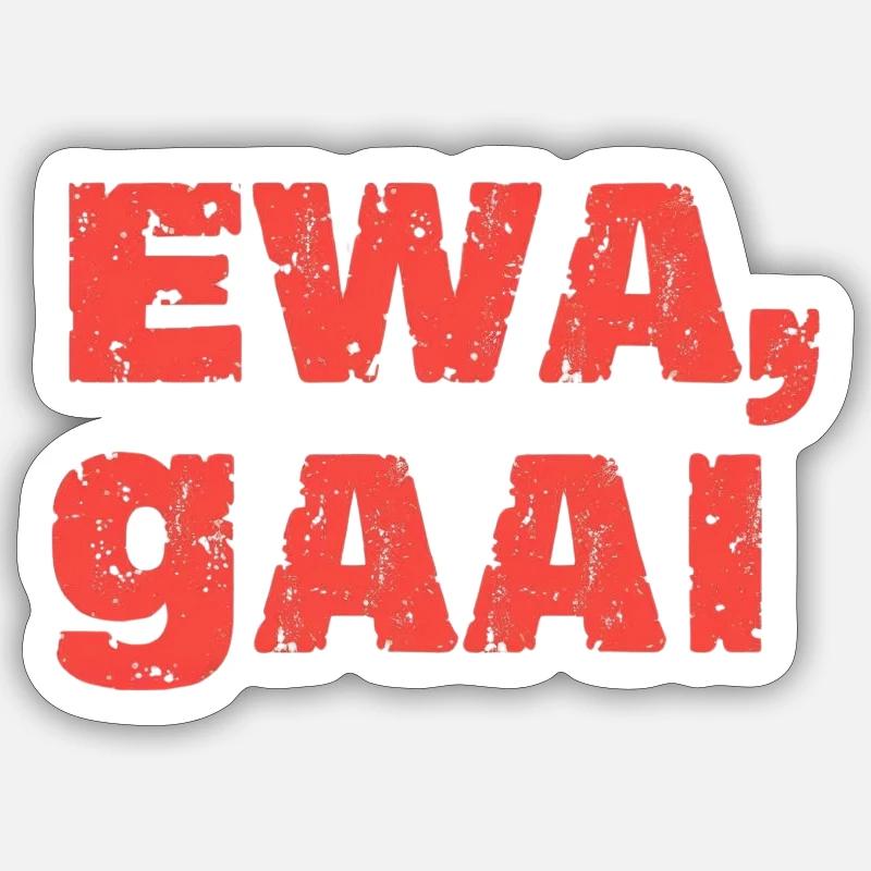 Ewa, jay. Antwerp proverbs Sticker size S (10 x 10 cm)