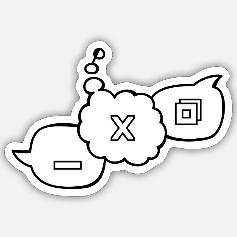Computer Sprechblasen - Sticker Größe S (10 x 10 cm) - Mattweiß