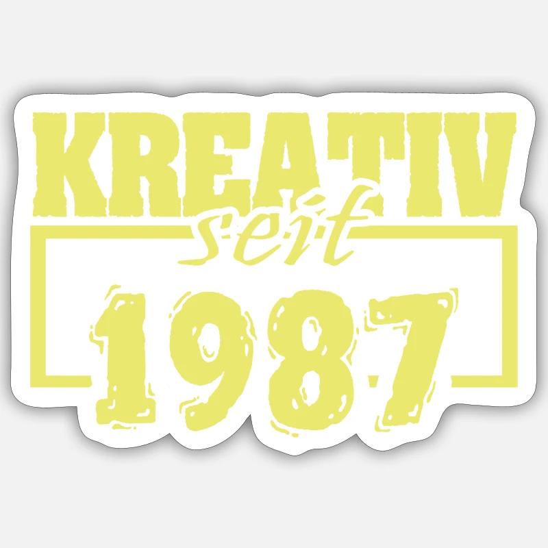 Painter 1987 - Sticker size S (10 x 10 cm) - white matte