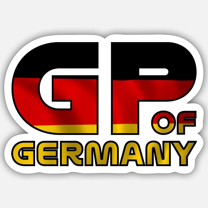 germany_gp - Sticker taille S (10 x 10 cm) - blanc mat