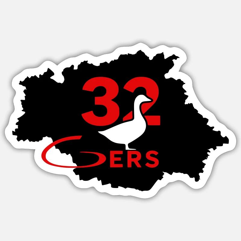 Gers 32 - Sticker size S (10 x 10 cm) - white matte