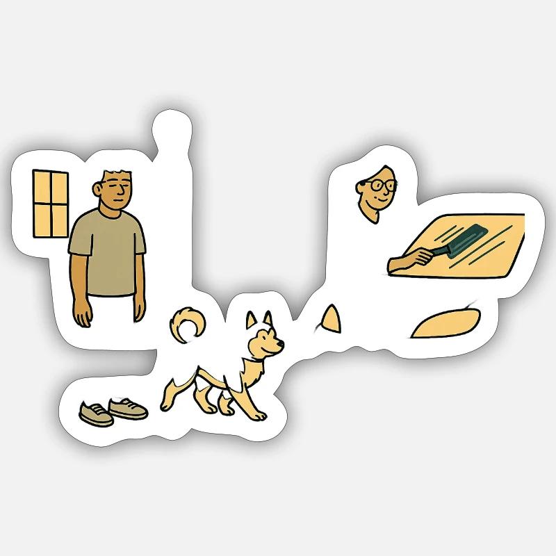 Hours - Sticker size S (10 x 10 cm) - white matte