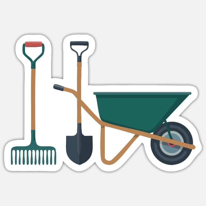 Garten - Sticker Größe S (10 x 10 cm) - Mattweiß