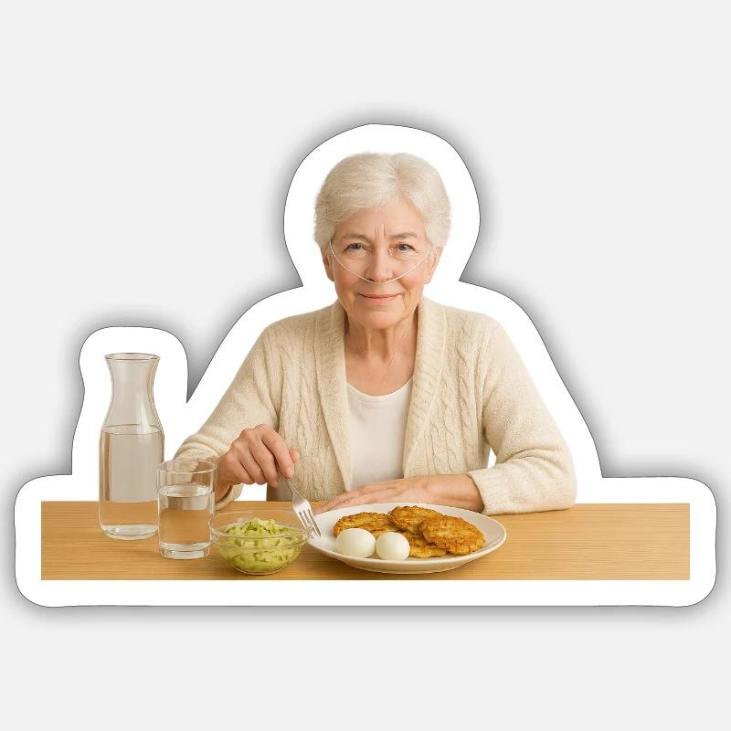 Lunch - Sticker size S (10 x 10 cm) - white matte