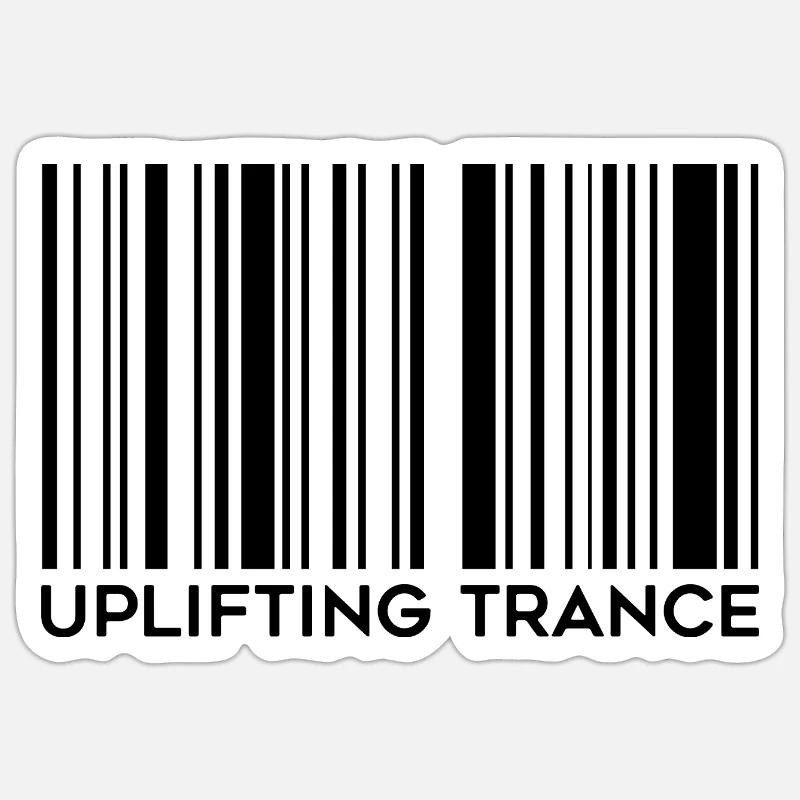 Erhebender Trance-Barcode - Sticker Größe S (10 x 10 cm) - Mattweiß