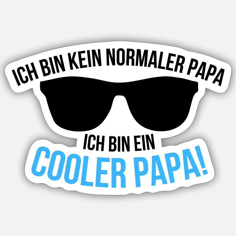 I'm a cool dad saying - Sticker size S (10 x 10 cm) - white matte