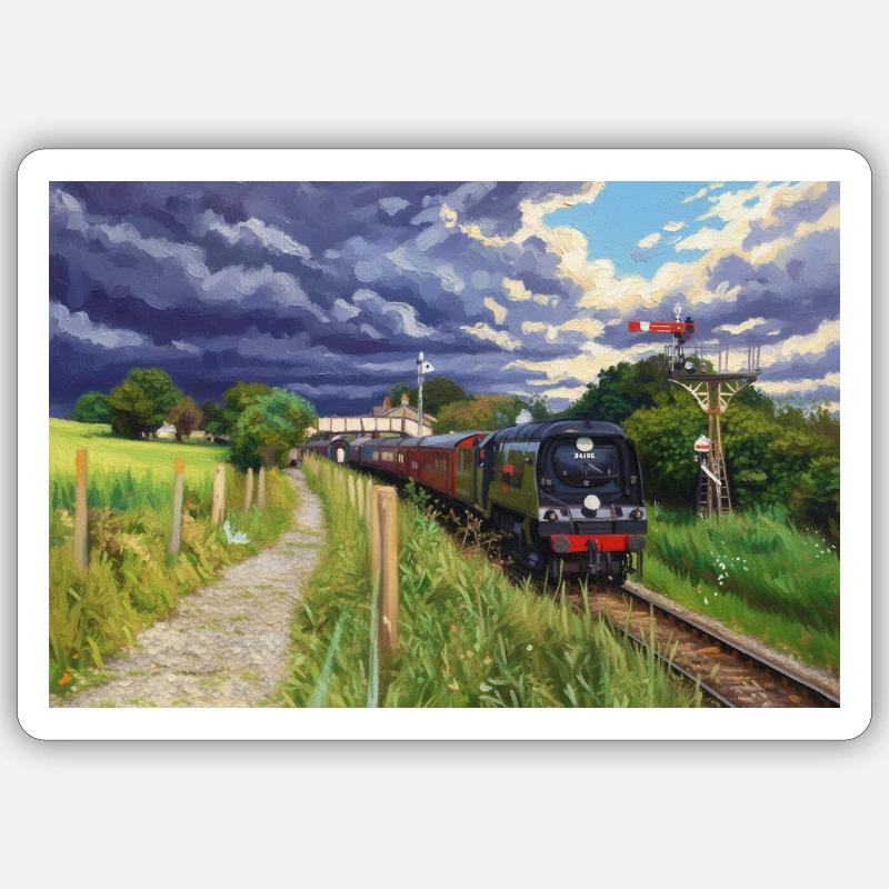 Heritage Express im Green Valley - Sticker Größe S (10 x 10 cm) - Mattweiß