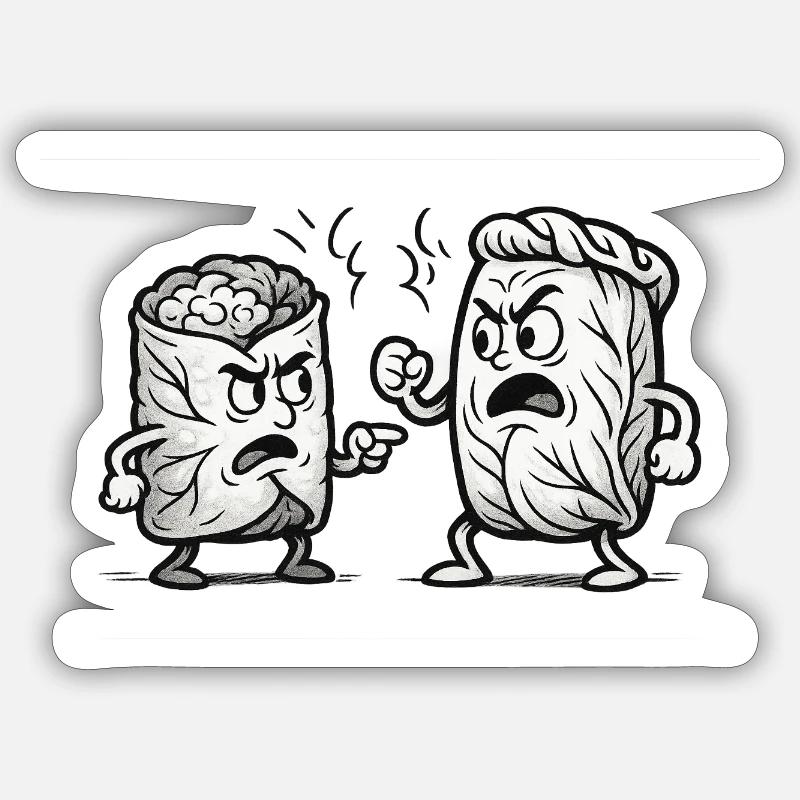 Dispute Dolma vs Golubzi - Sticker taille S (10 x 10 cm) - blanc mat