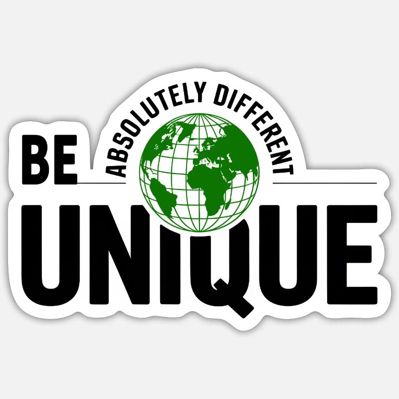 Unique Green Globe - Sticker size S (10 x 10 cm) - white matte