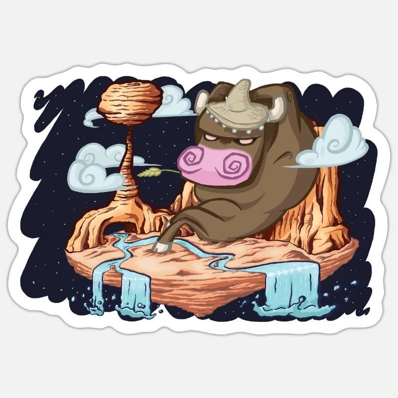 Mexicow - Sticker size S (10 x 10 cm) - white matte