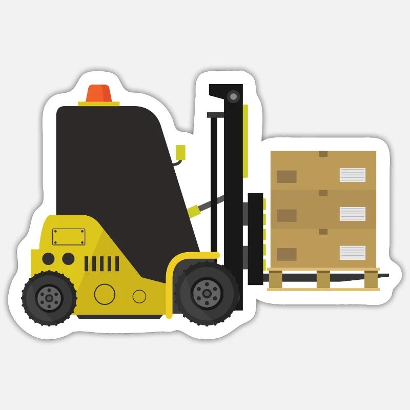Gabelstapler Sticker Größe S (10 x 10 cm)