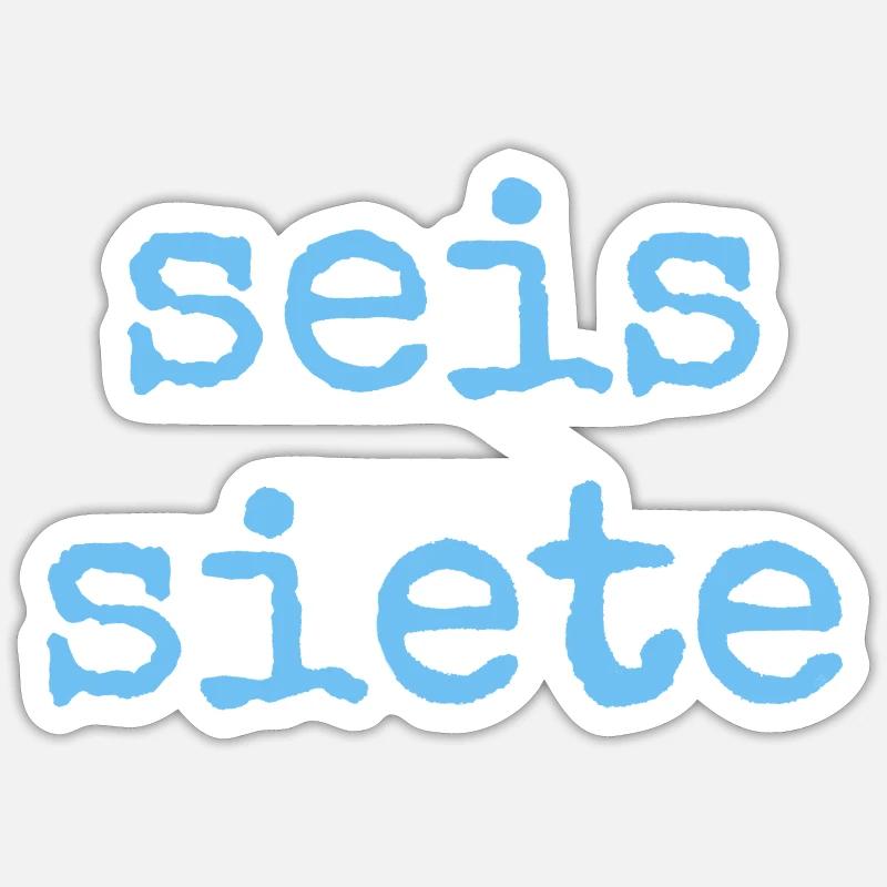 Seis Siete – Spanisch 67 - Sticker Größe S (10 x 10 cm) - Mattweiß