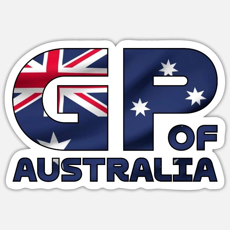 australia_gp Sticker Größe S (10 x 10 cm)