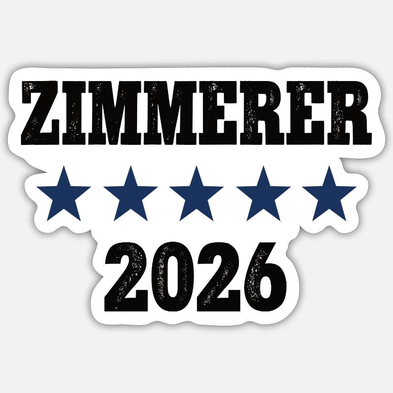 Carpenter 2026 Apprenticeship Examination Master Apprentice - Sticker size S (10 x 10 cm) - white matte