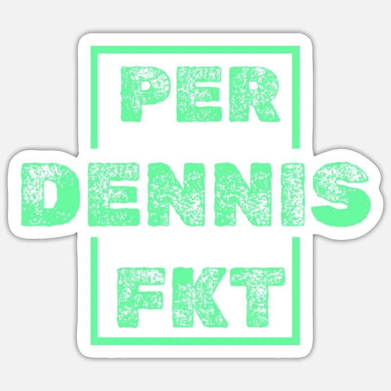 Dennis - Sticker size S (10 x 10 cm) - white matte