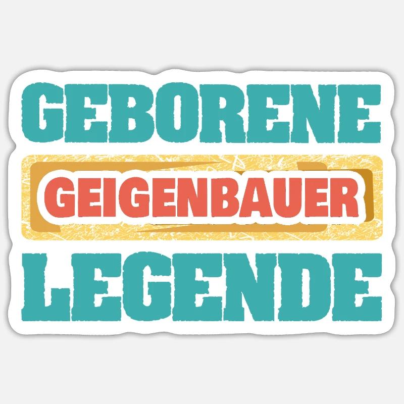 Profession : Luthier - Sticker taille S (10 x 10 cm) - blanc mat