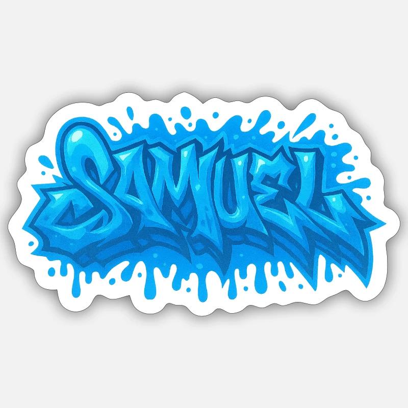 Graffiti Samuel Name Gift Ideal Printable Sticker size S (10 x 10 cm)