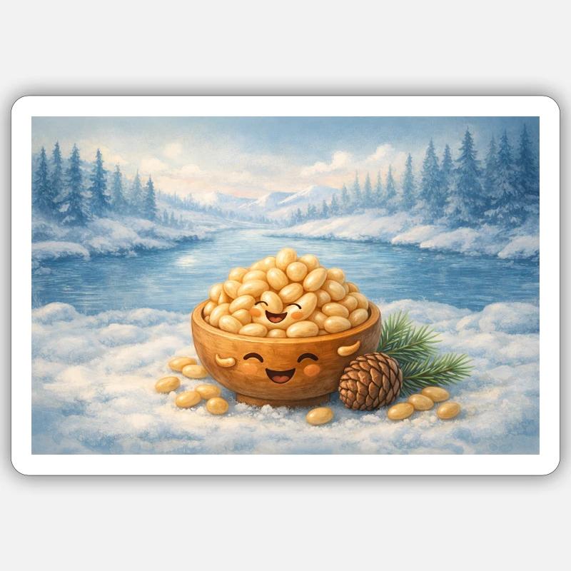 Pignons de pin Sticker taille S (10 x 10 cm)