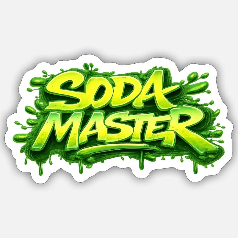 SODA MASTER - Sticker size S (10 x 10 cm) - white matte