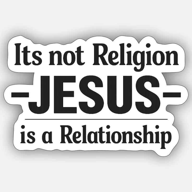 Jésus, c’est une relation Sticker taille S (10 x 10 cm)
