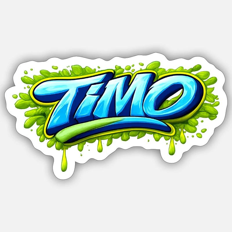 GRAFFITI NAME TIMO FOR PERFECT GIFT PRINTABLE Sticker size S (10 x 10 cm)