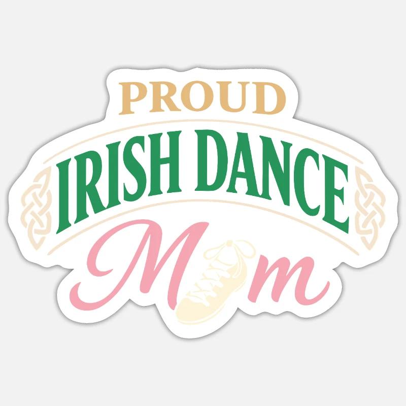 Irischer Tanz Step-dancing Celtic Fan - Sticker Größe S (10 x 10 cm) - Mattweiß