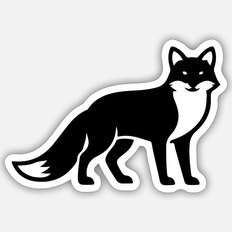 Fuchs Tier Silhouette Sticker Größe S (10 x 10 cm)