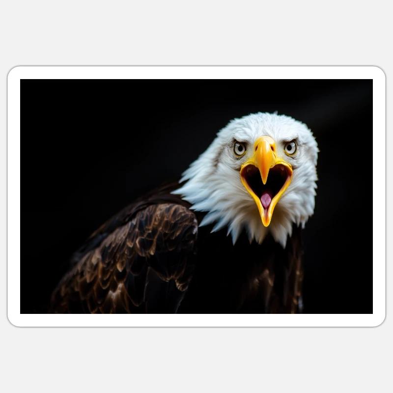 Angry Eagle Look Sticker size S (10 x 10 cm)