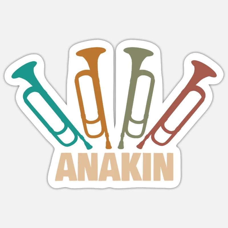 First name Anakin - Sticker size S (10 x 10 cm) - white matte