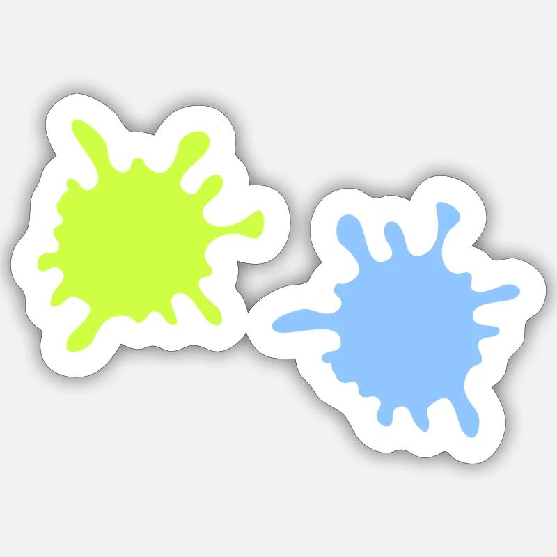 Neon Splash Splatter - Sticker size S (10 x 10 cm) - white matte