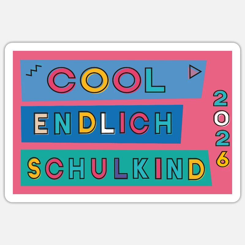 Enfin écolier - Sticker taille S (10 x 10 cm) - blanc mat