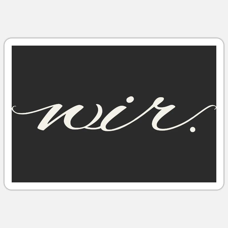 Nous. – Chemise Modern Love Statement - Sticker taille S (10 x 10 cm) - blanc mat