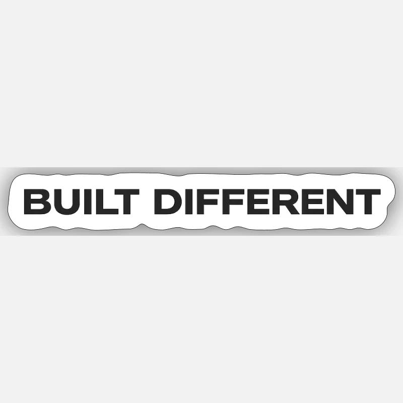Construit différemment - Sticker taille S (10 x 10 cm) - blanc mat