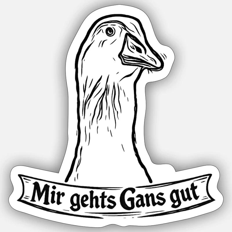 Goose - Sticker size S (10 x 10 cm) - white matte