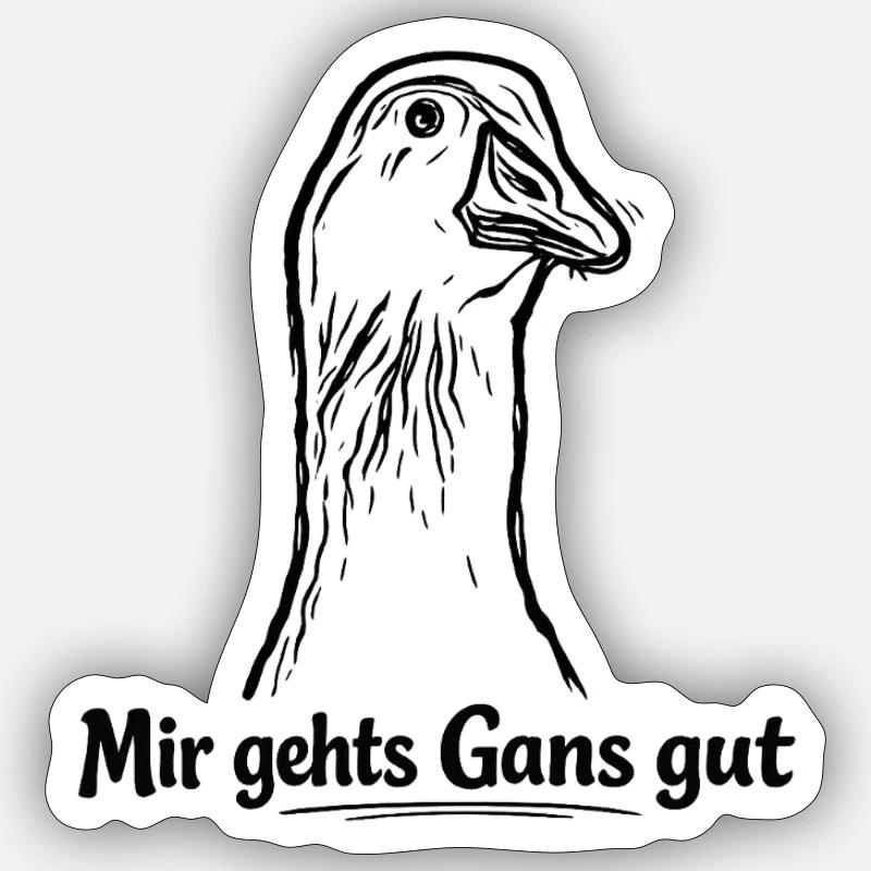Goose - Sticker size S (10 x 10 cm) - white matte