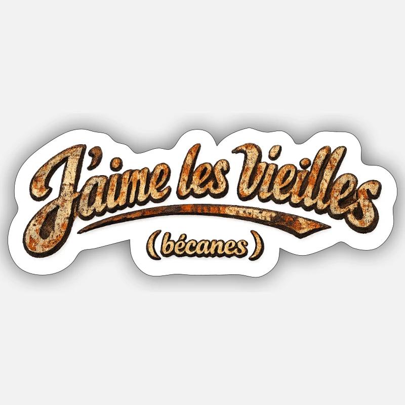 I like old rusty bikes Sticker size S (10 x 10 cm)