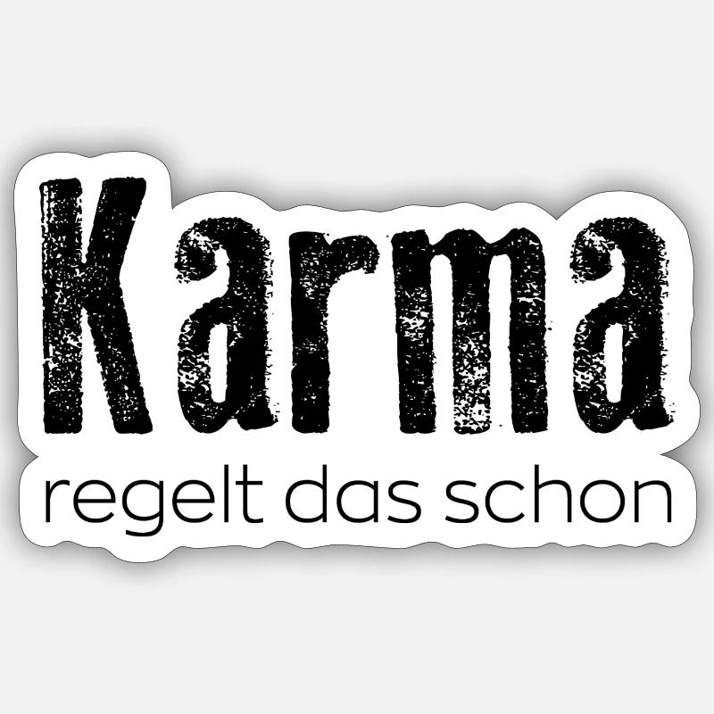 Karma regelt das schon Sticker Größe S (10 x 10 cm)