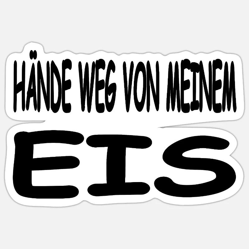 Glace - Sticker taille S (10 x 10 cm) - blanc mat